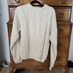 Cozy Cream Cable Knit Sweater